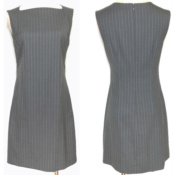 Theory Dresses & Skirts - Theory Almeria Grey Pinstripe Wool Tailored Sheath